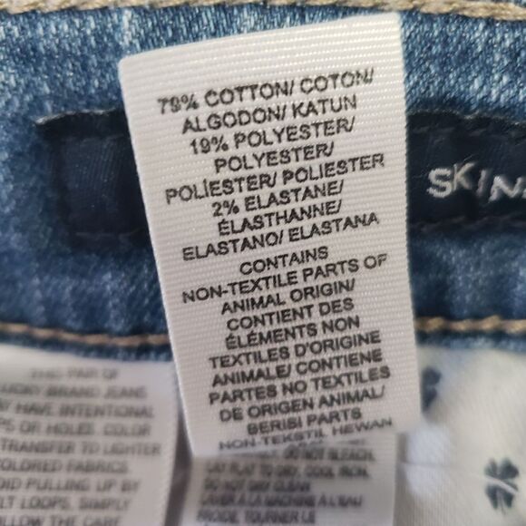 LUCKY BRAND Bridgette Skinny Raw Hem Ankle Jeans 6/28 - Picture 9 of 9